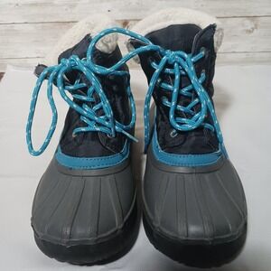 Gymboree Duckboots Youth Sz 13 Blue and Gray with a Sherpa Cuff